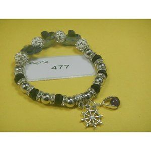 Amethyst Gemstone-Energy Jewelry-Fashion Stretch-Bracelet-Beaded- Charms-477